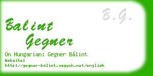 balint gegner business card